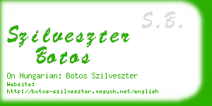 szilveszter botos business card